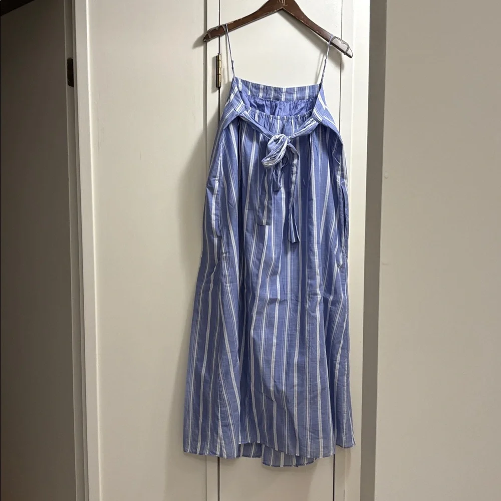 J.Crew Blue and White Striped Women's dress - Picture 2 of 9